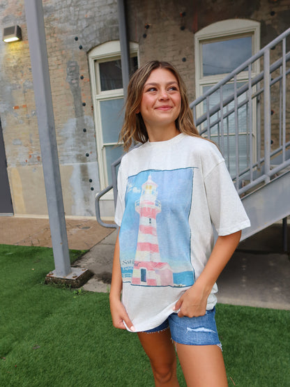 Coastal Lighthouse Printed Tee