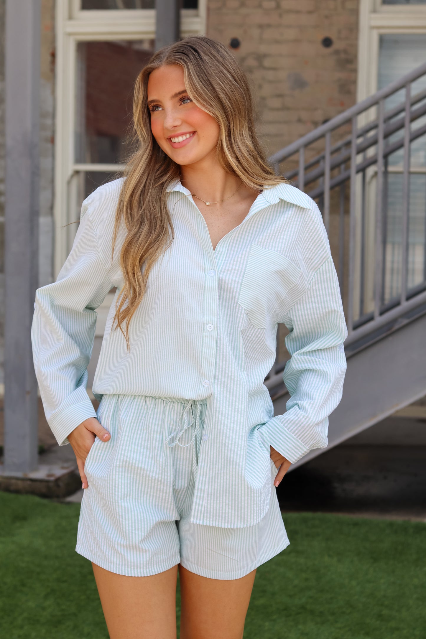 Setting Sail Striped Shorts