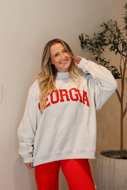 Georgia Mock Neck Sweatshirt (Reversible)