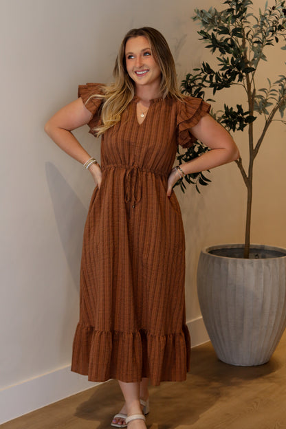 Falling Leaves Midi Dress