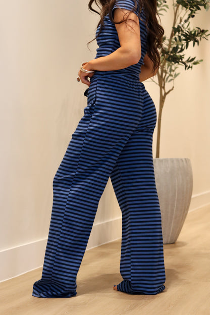 Lottie Striped Pants - Blue