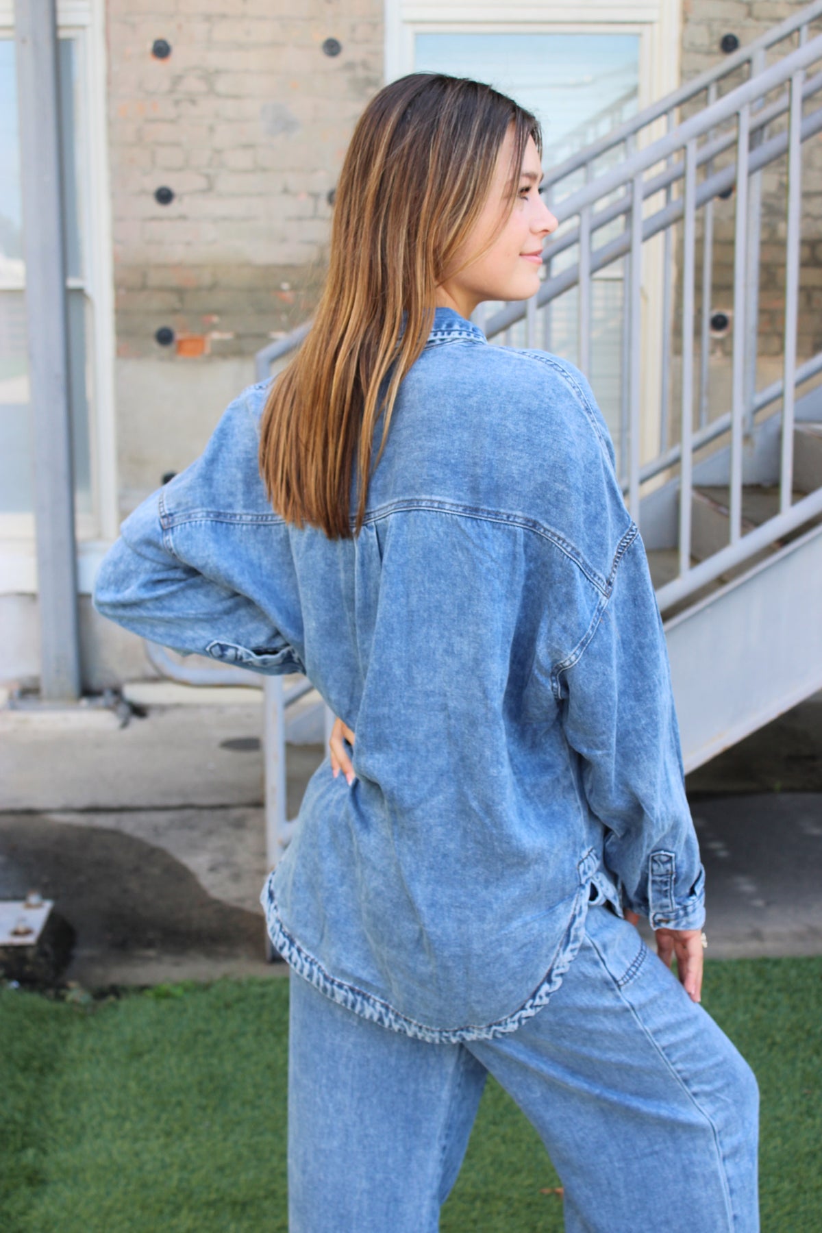 Veda Chambray Button Down