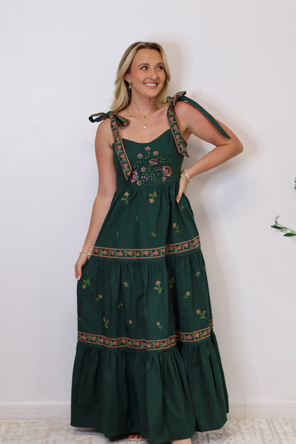 PREORDER: Madi May Embroidered Maxi Dress