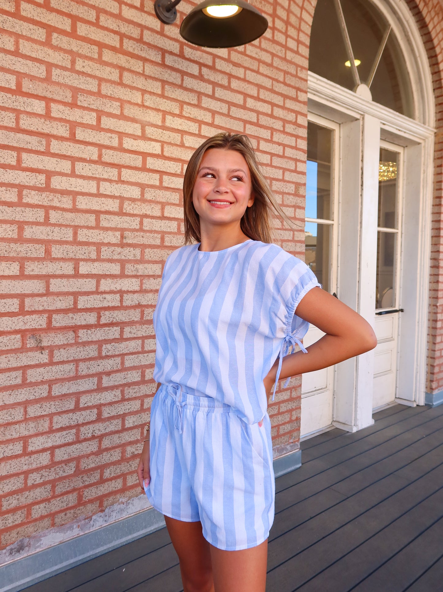 Callum Striped Short Set