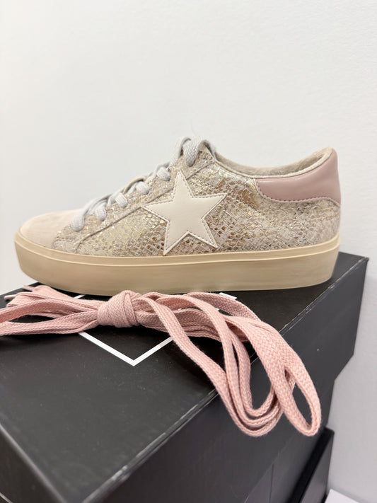 Gold Snake Low Top Sneaker