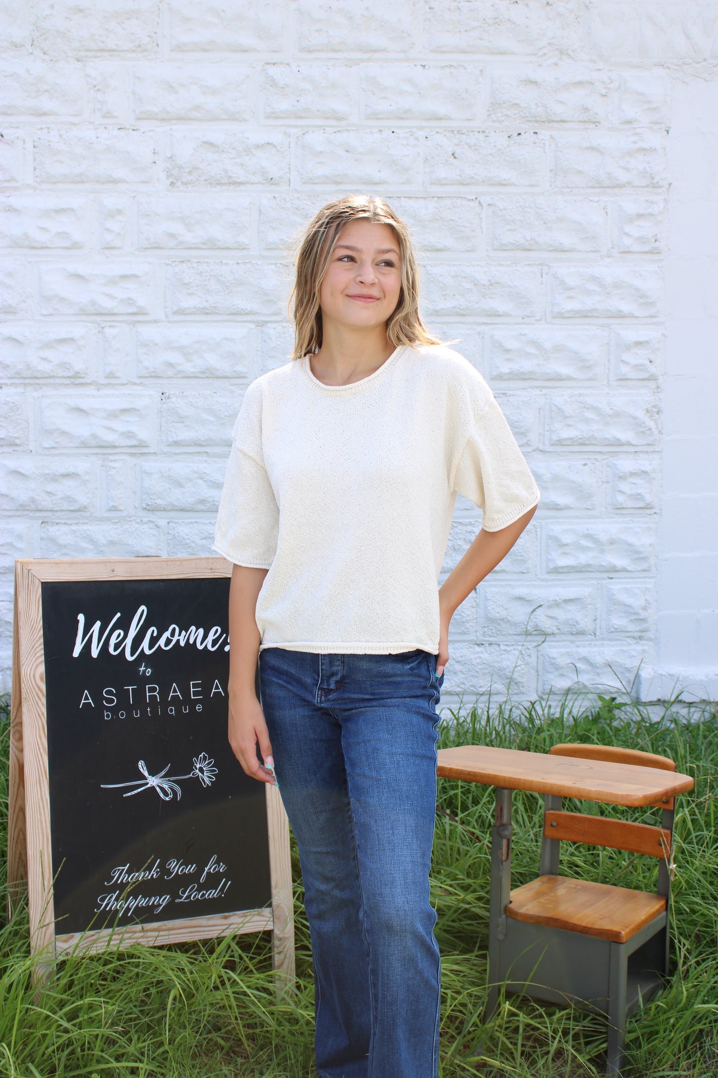 Miller Knit Sweater - Cream