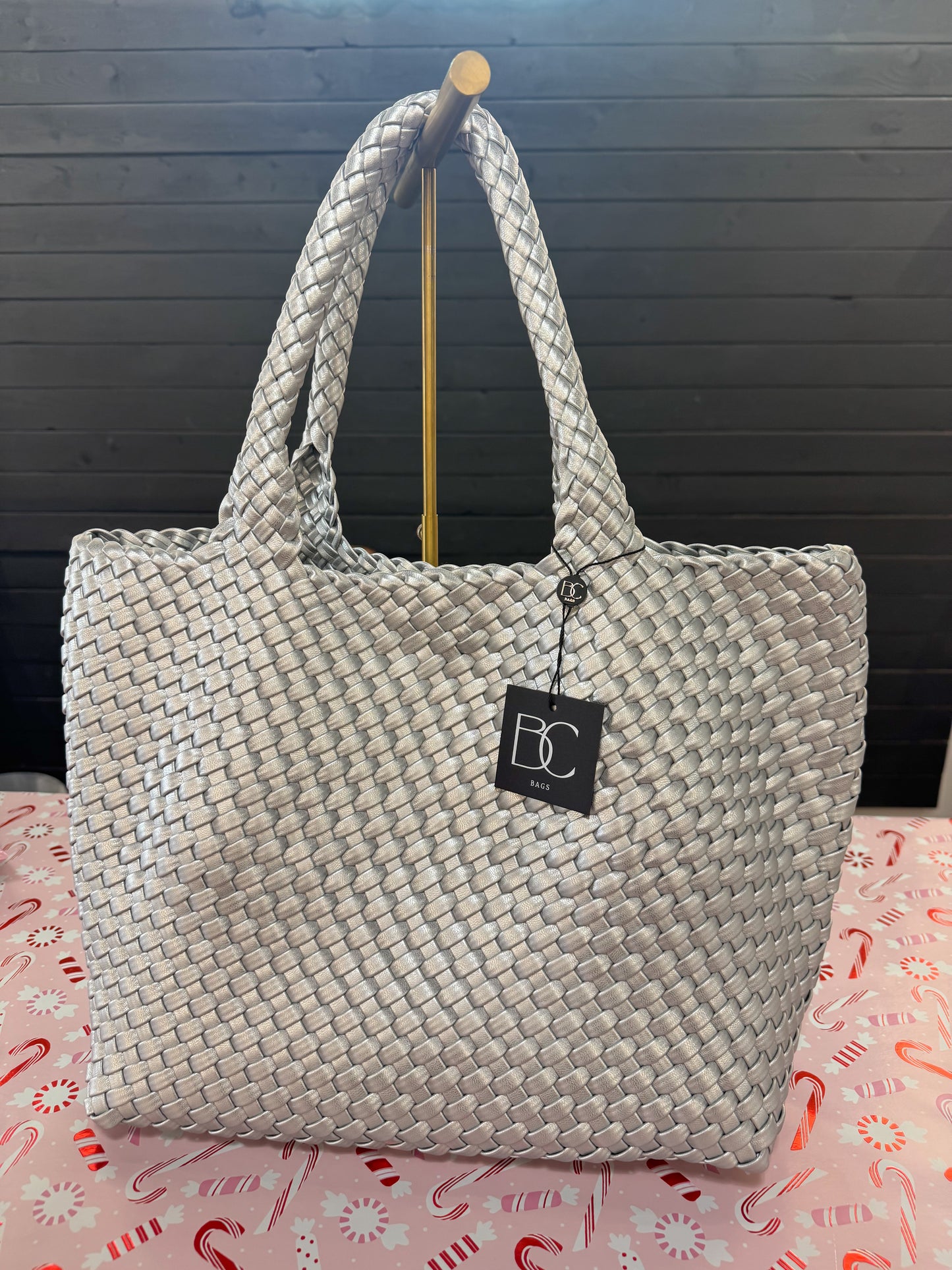 BC Woven Tote - Silver