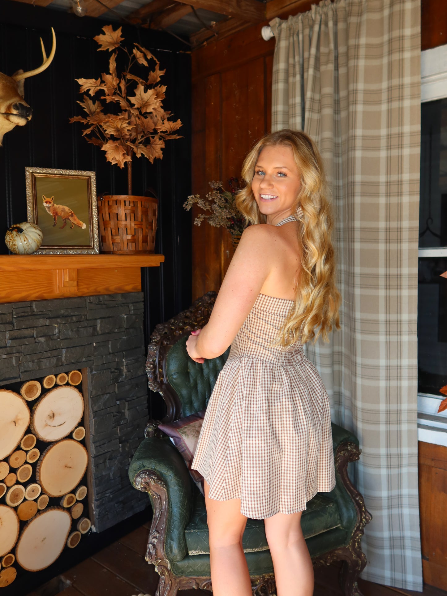 Cider Halter Mini Dress