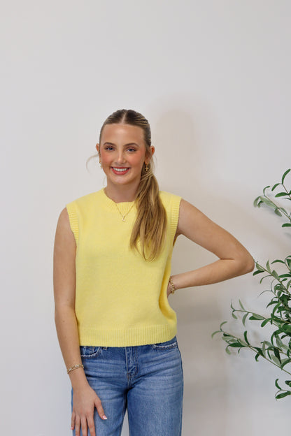 Skyla Knit Top - Creamy Yellow