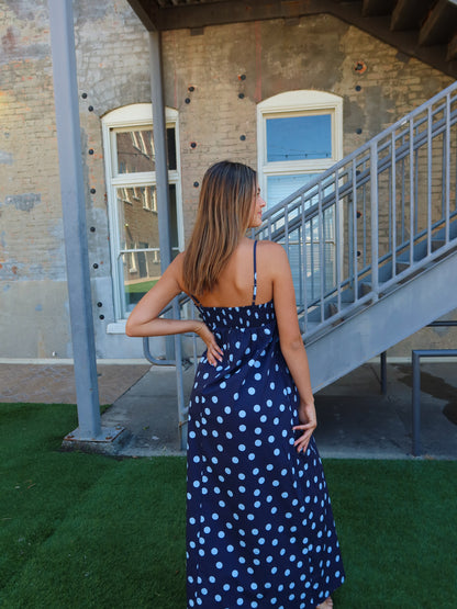 Patriotic Polka Dot Maxi Dress