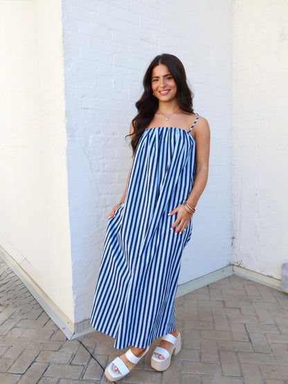 Eadie Striped Midi Dress