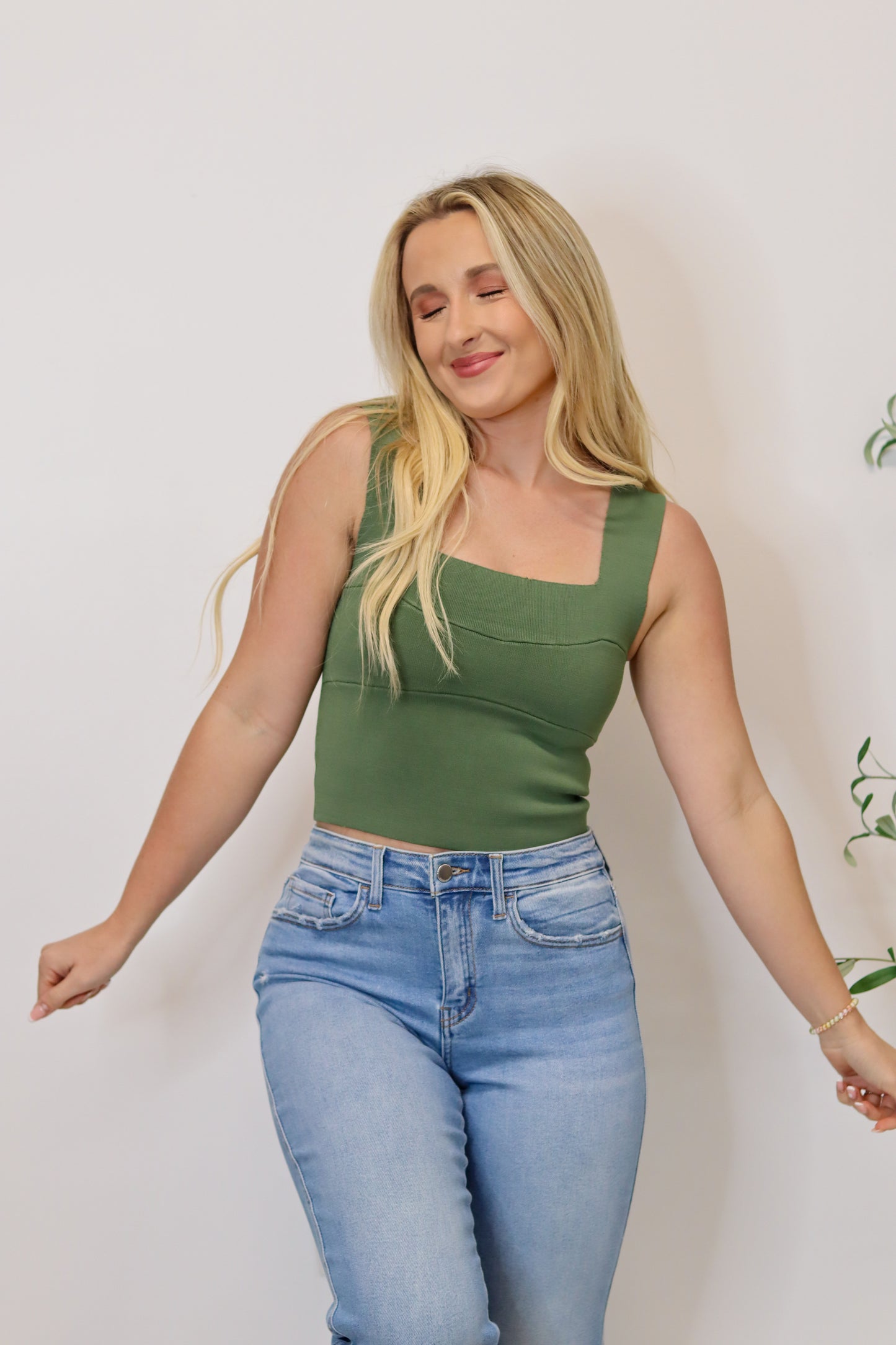 Callie Brami Top - Olive