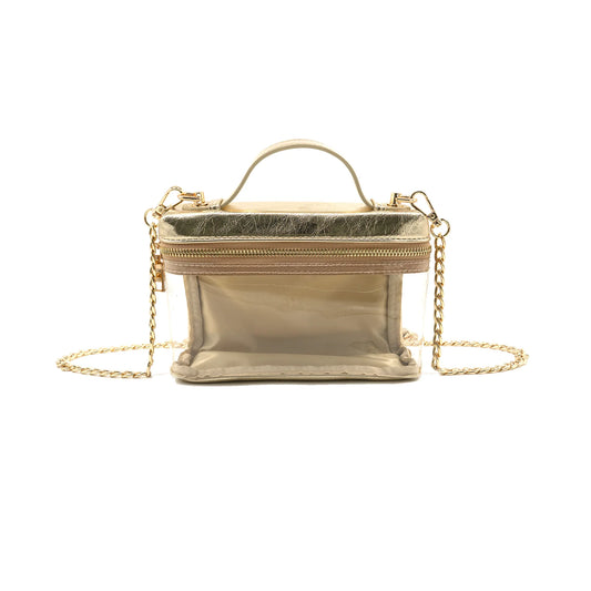 BC Clear Vanity Stadium Bag - Gold