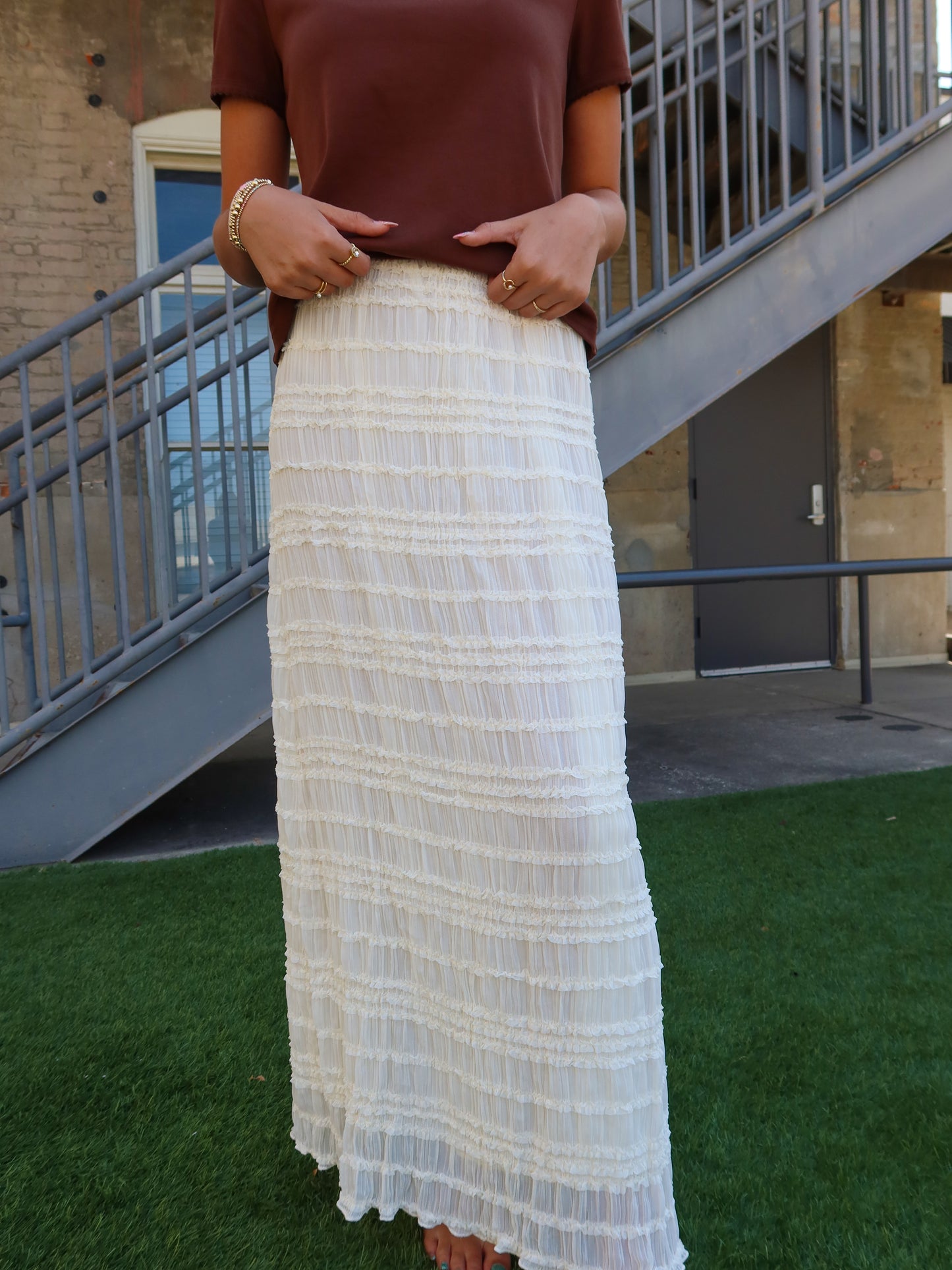 Ashton Woven Maxi Skirt