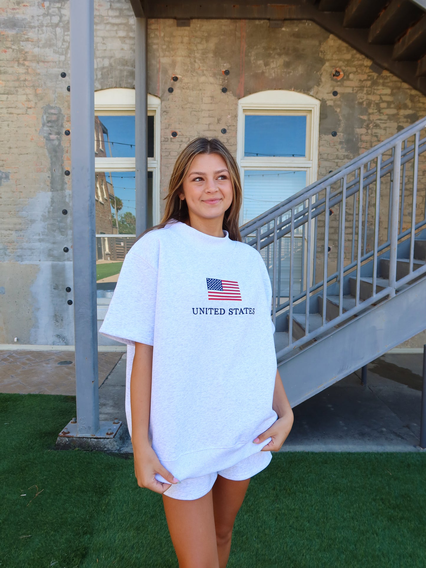 USA Mockneck Tee