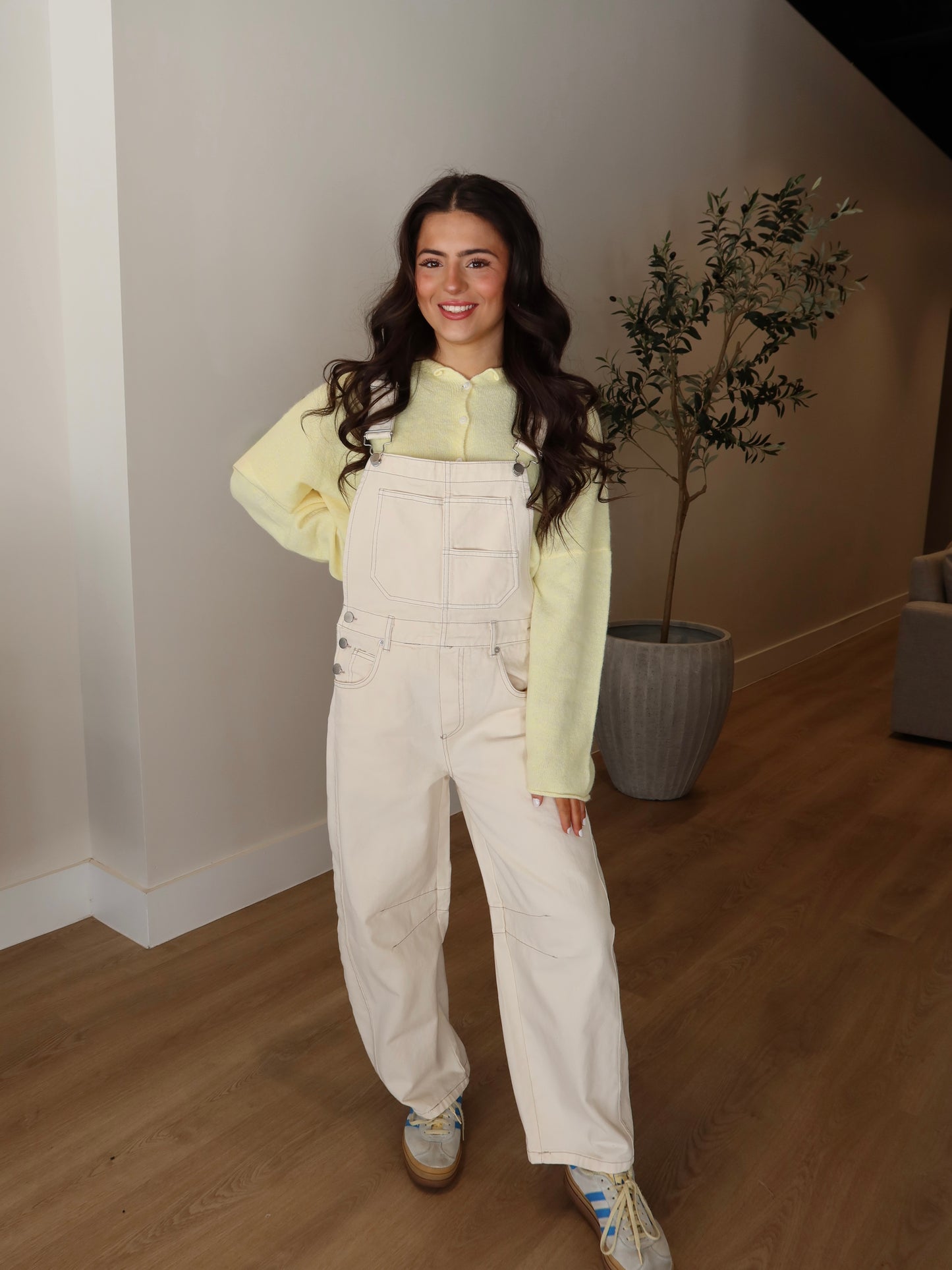 Ari Wide Leg Barrel Overalls