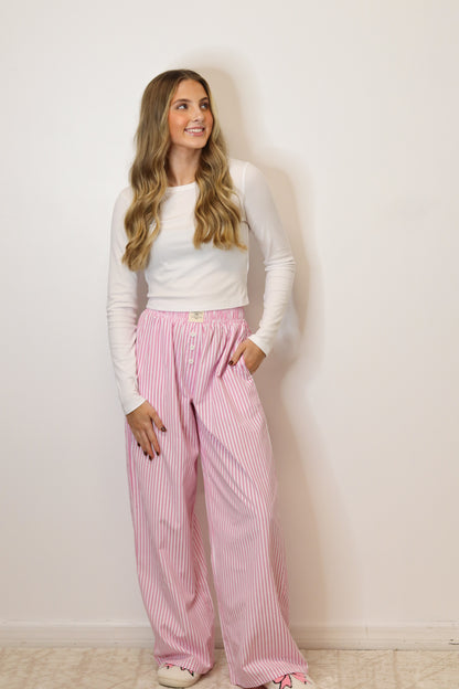 Pink Stripe Everyday Boxer Pants