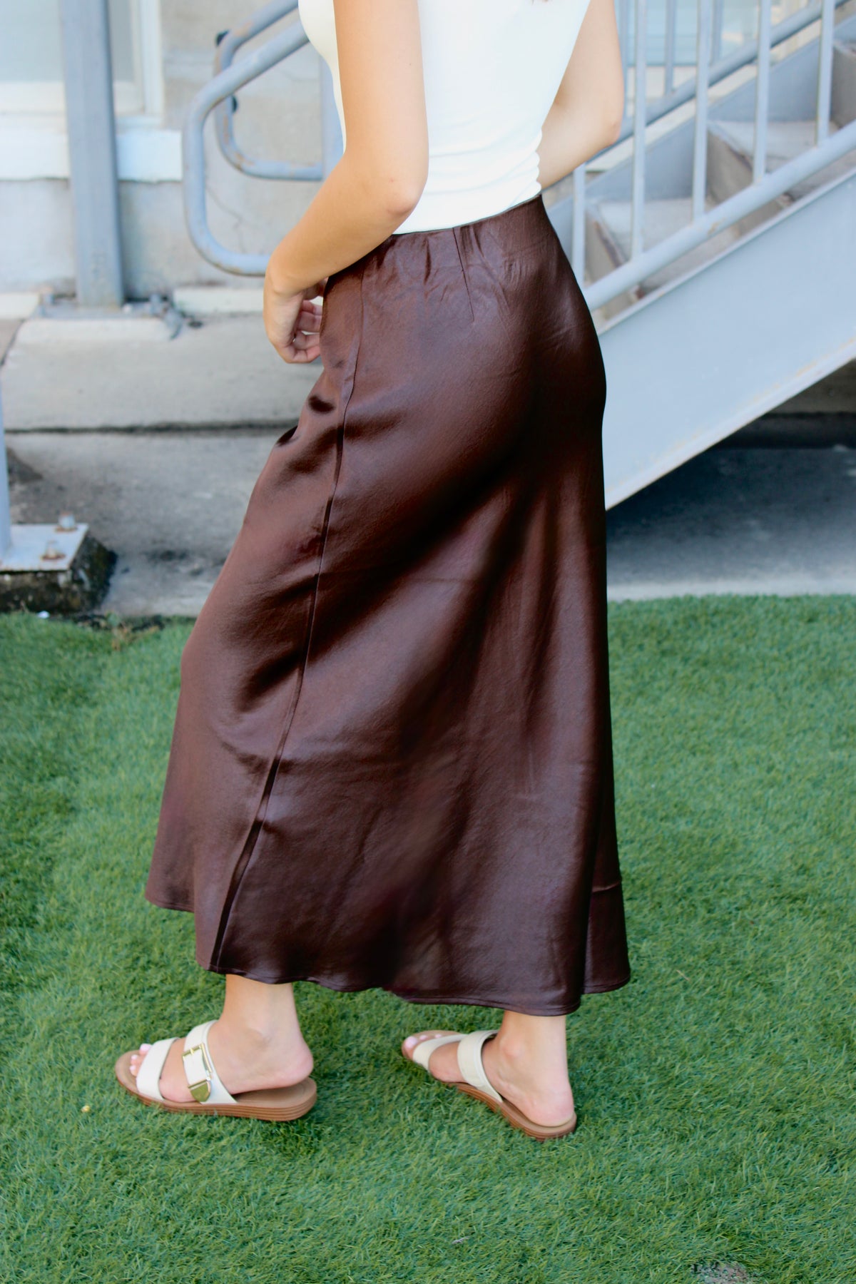 Collins Midi Skirt - Dark Brown