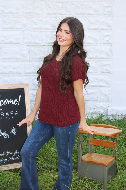 Andy Crew Neck Knit Top