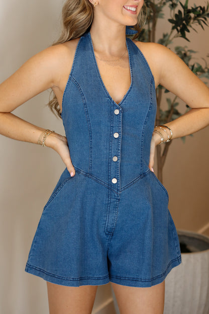 Maribel Denim Romper