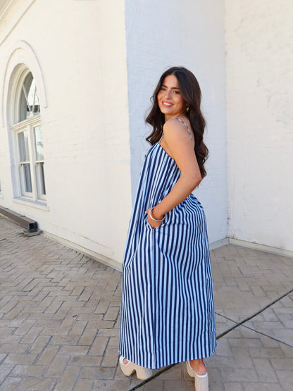 Eadie Striped Midi Dress