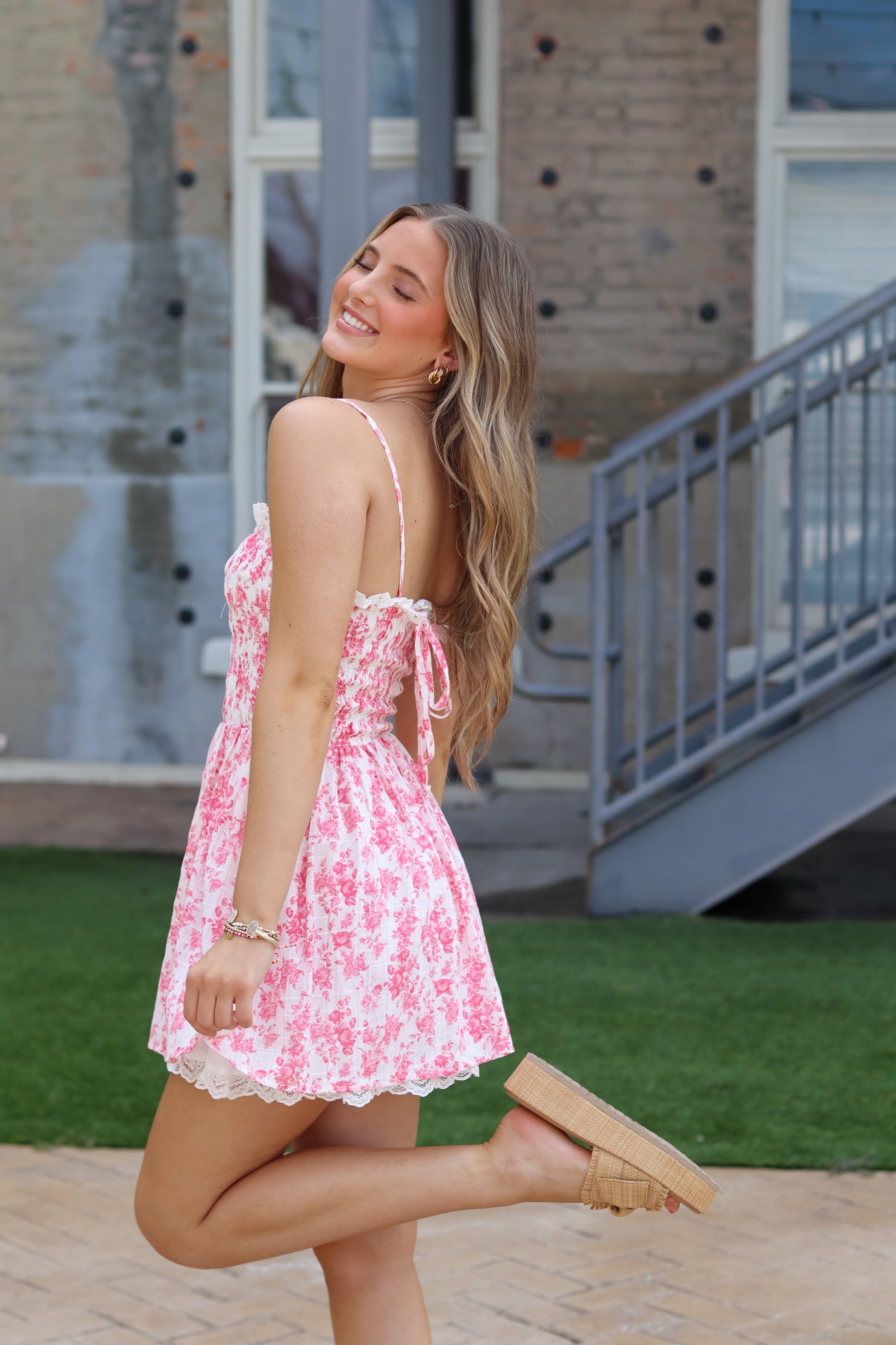 aster floral mini dress Sophie Aster Floral Mini Dress