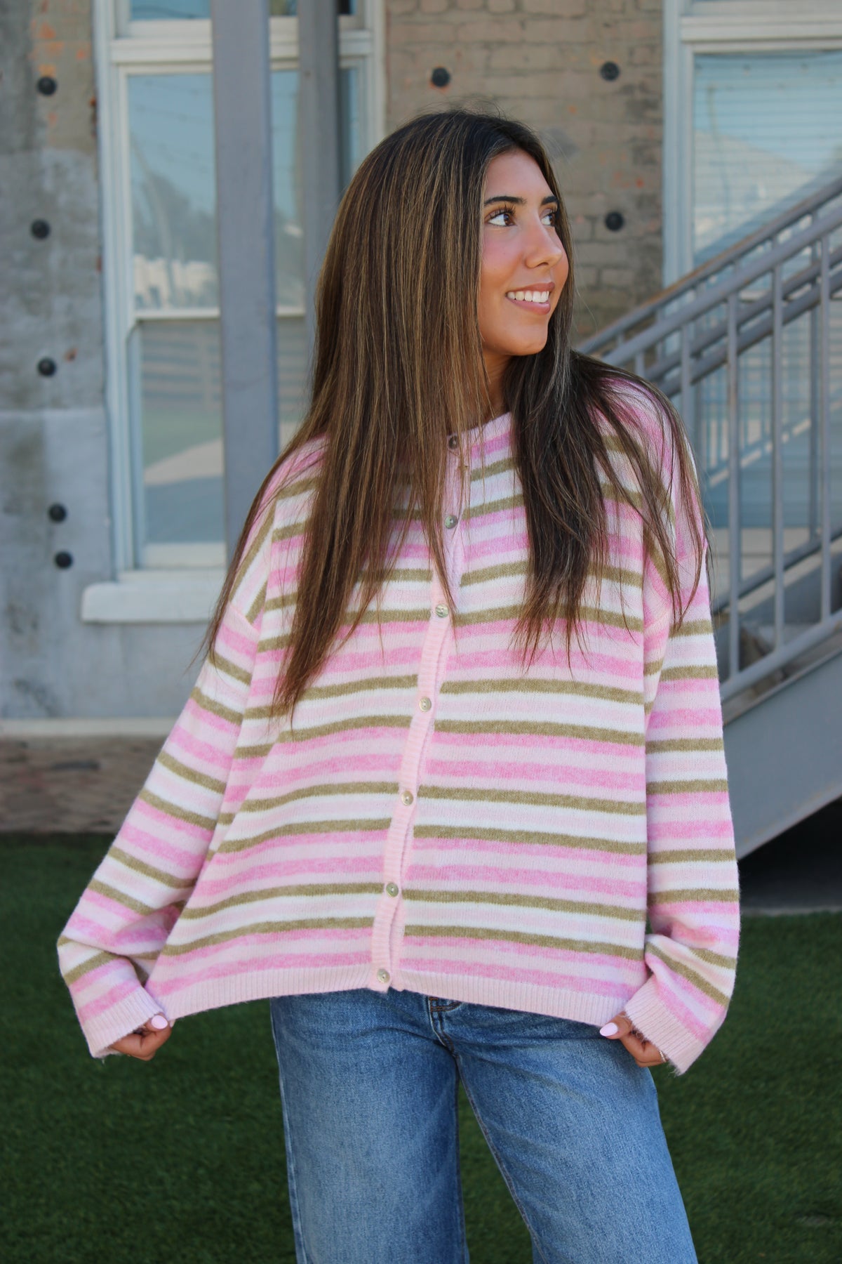 Lux Striped Cardigan