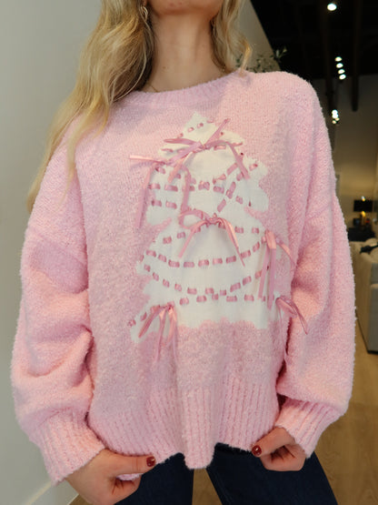 Coquette Christmas Tree Sweater