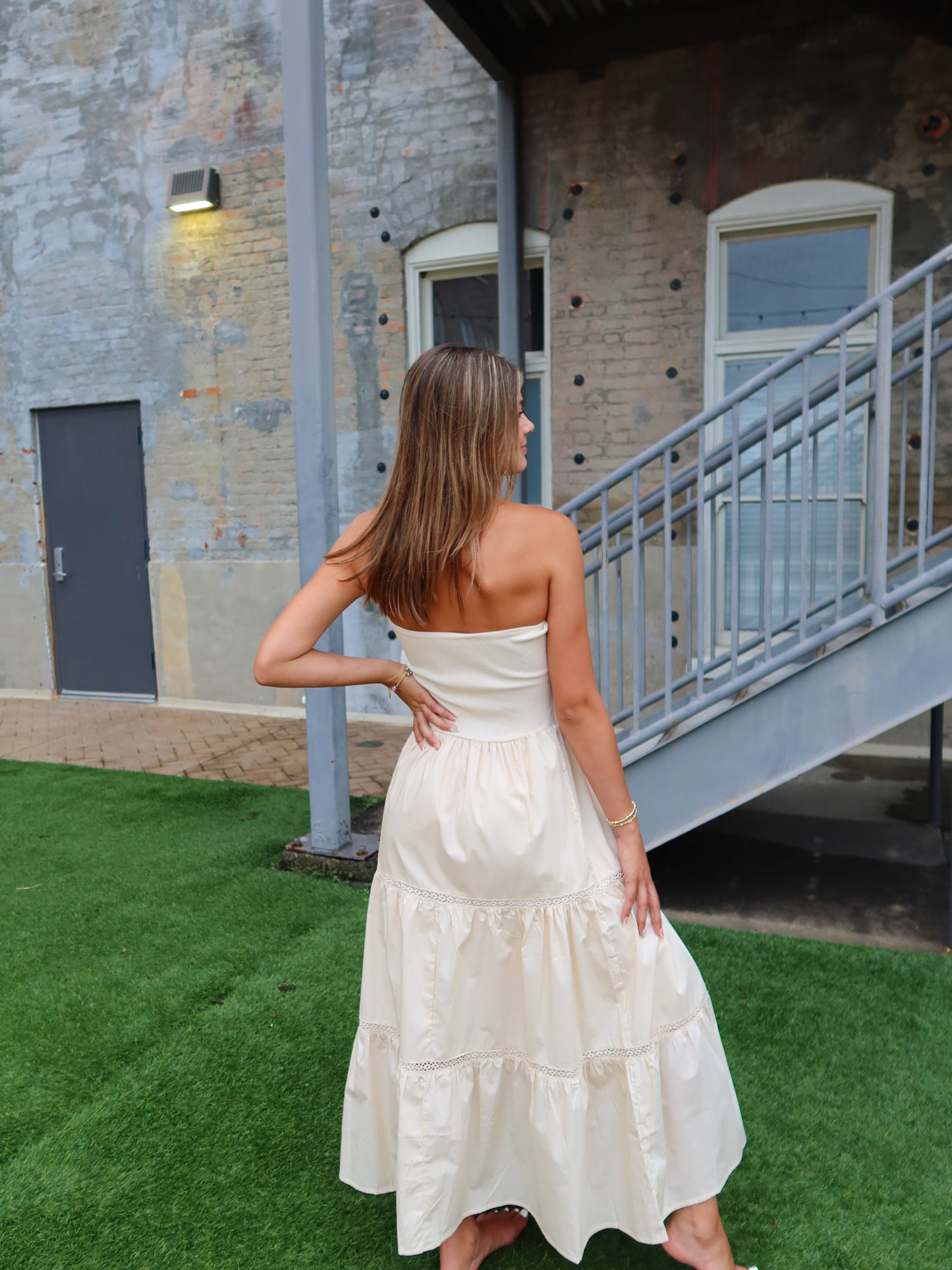Indie Strapless Midi Dress