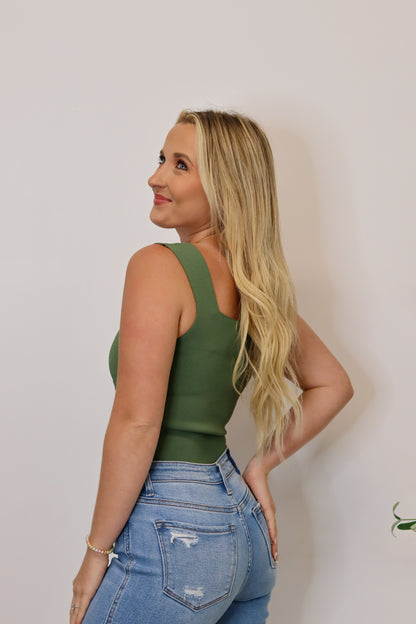 Callie Brami Top - Olive