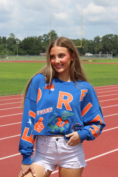 Florida Girl Patched Sweater