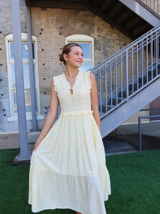 Sunray Tiered Midi Dress