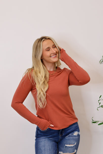 Pumpkin Spice Knit Top