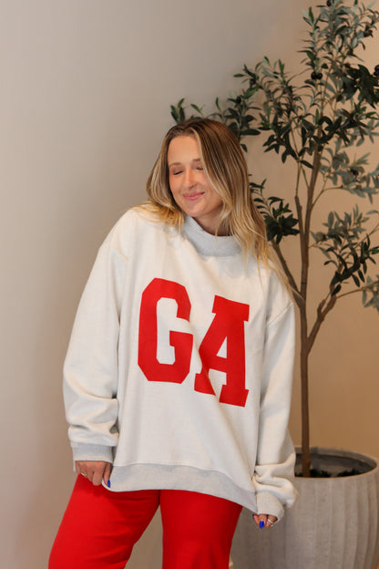 Georgia Mock Neck Sweatshirt (Reversible)