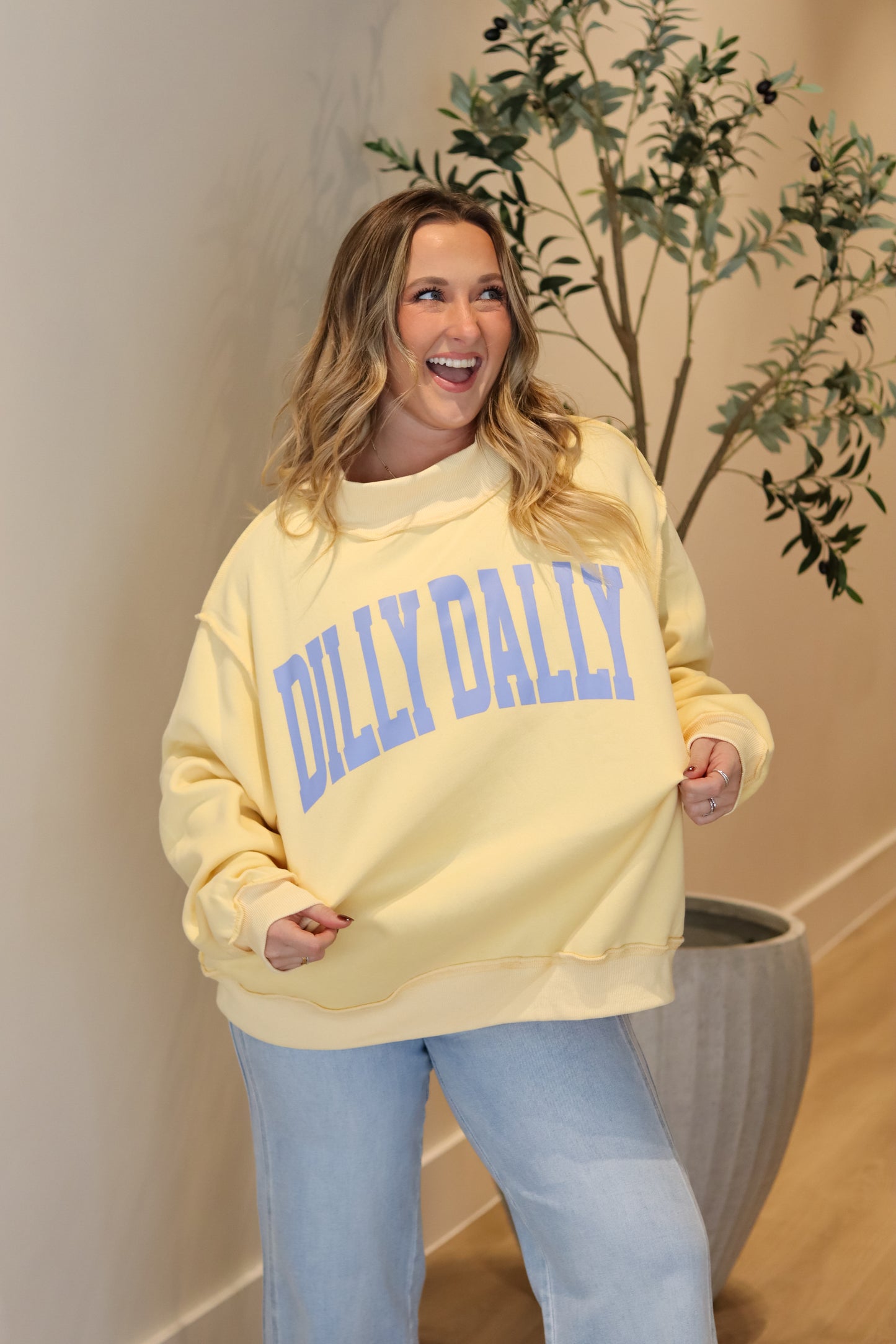 'DILLY DALLY' Mockneck