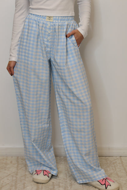 Winter Light Blue Pajama Pants