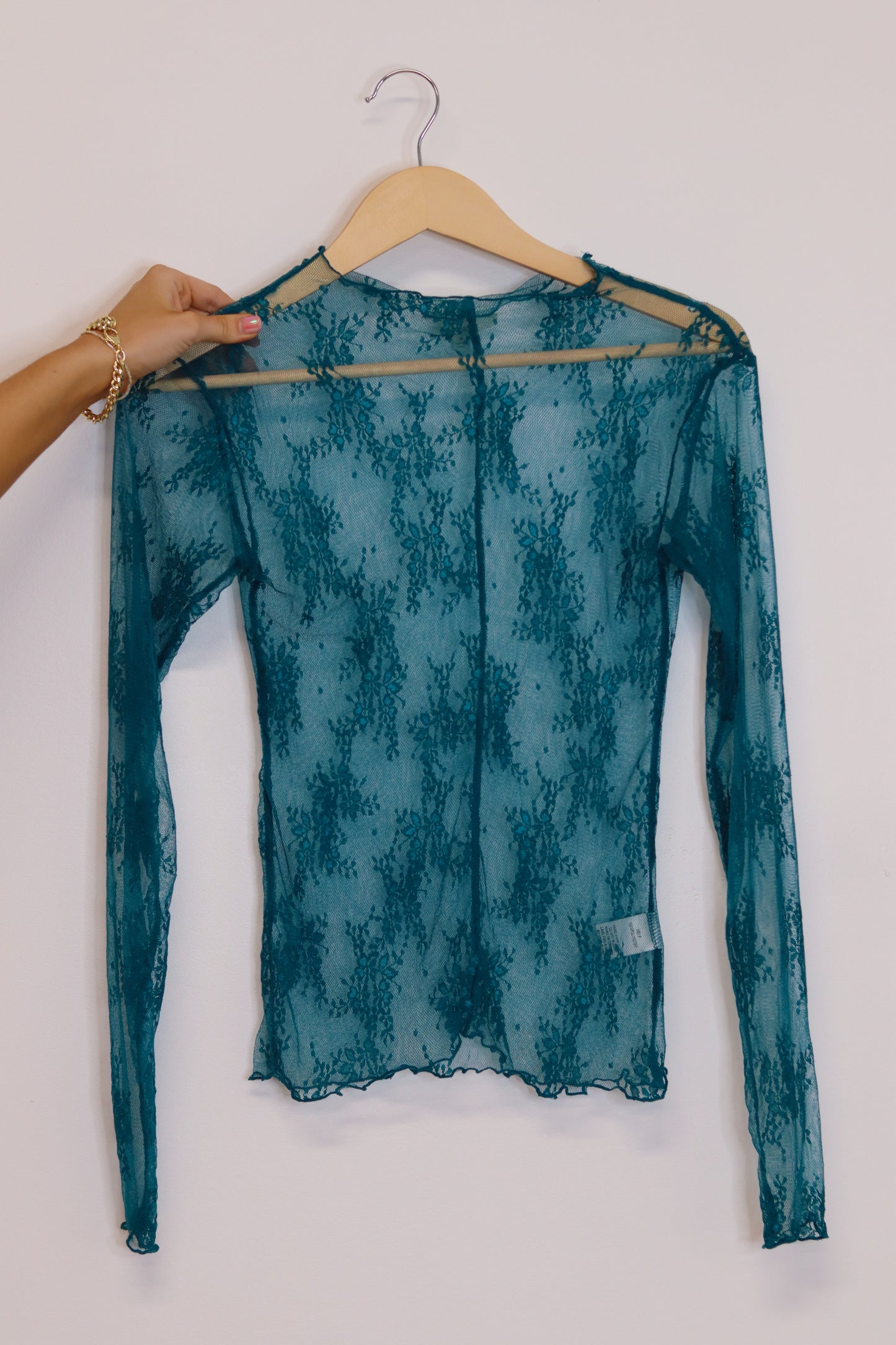 Indifferent Lace Top - Teal