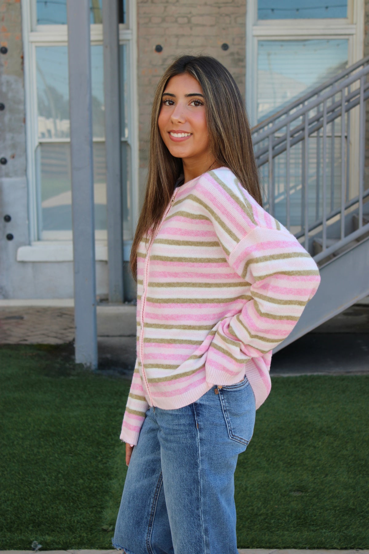 Lux Striped Cardigan