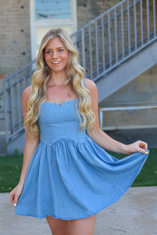 Becca Denim Mini Dress