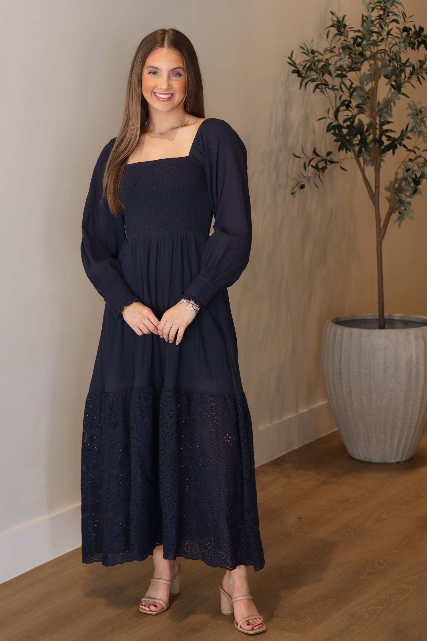 Falling Grace Smocked Dress