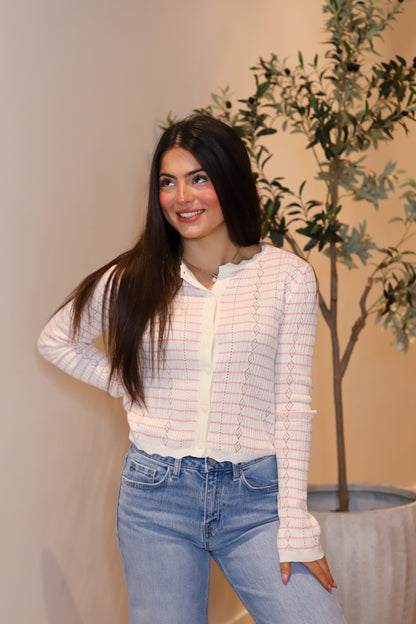 Sweetheart Striped Cardigan