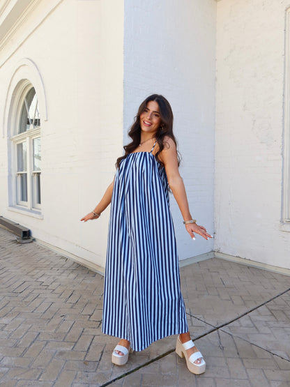 Eadie Striped Midi Dress