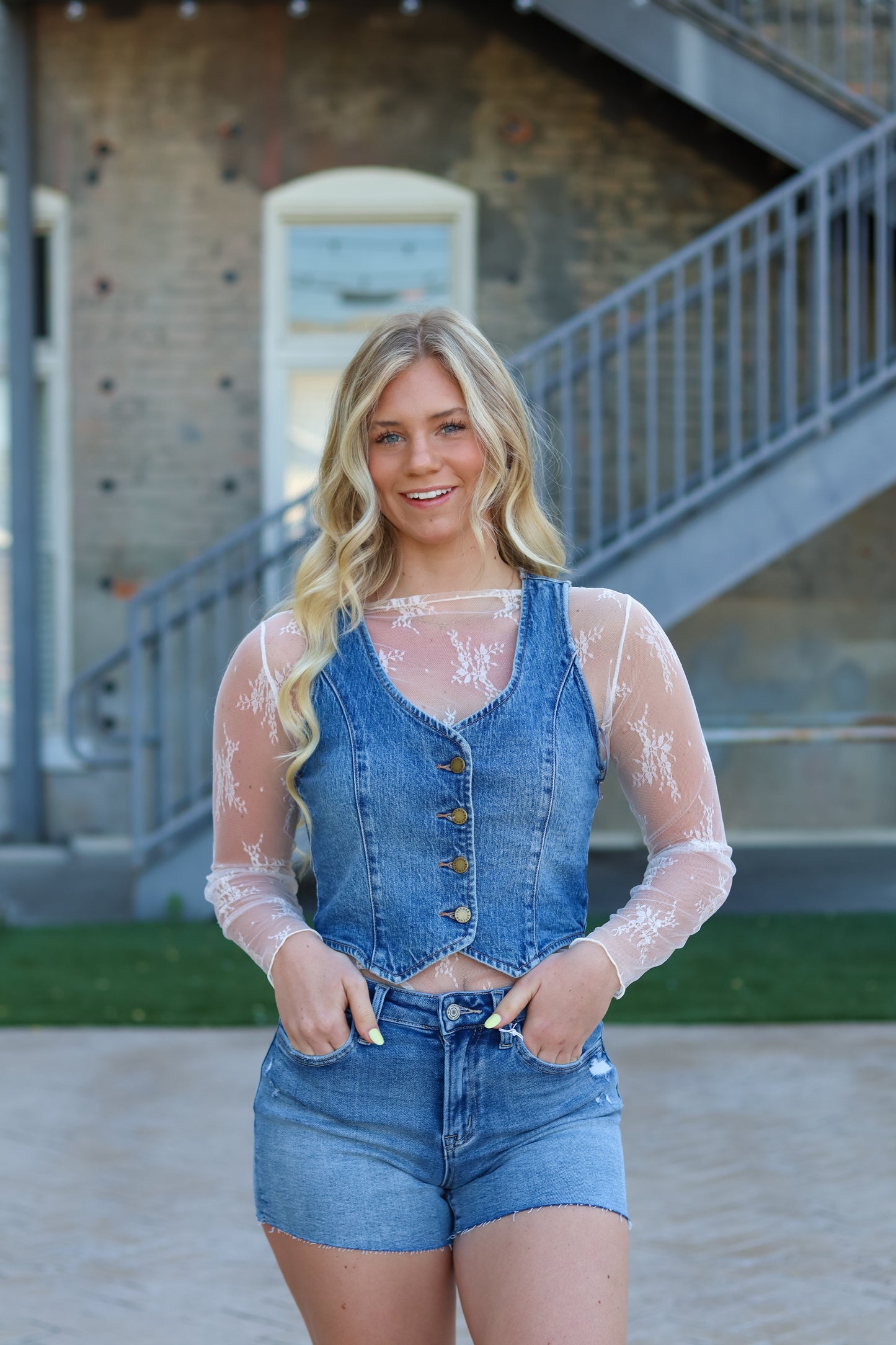 Paisley Denim Vest