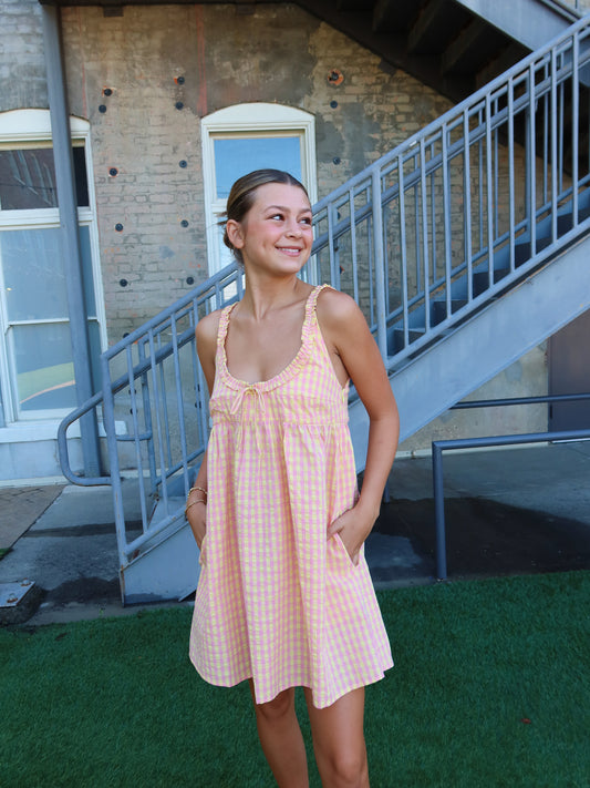 Hallie Checkered Mini Dress