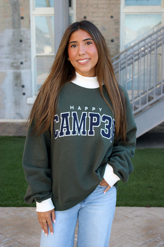 Happy Camper Mock Neck