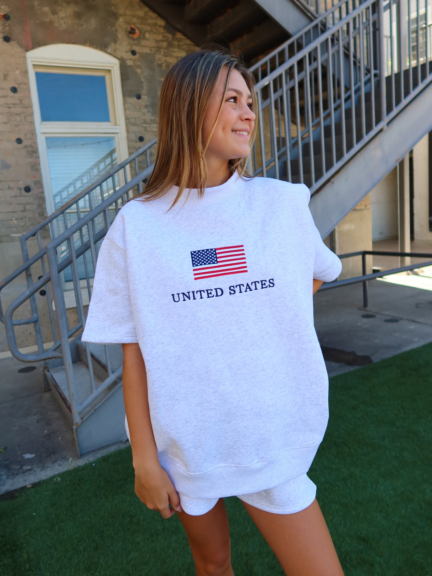 USA Mockneck Tee