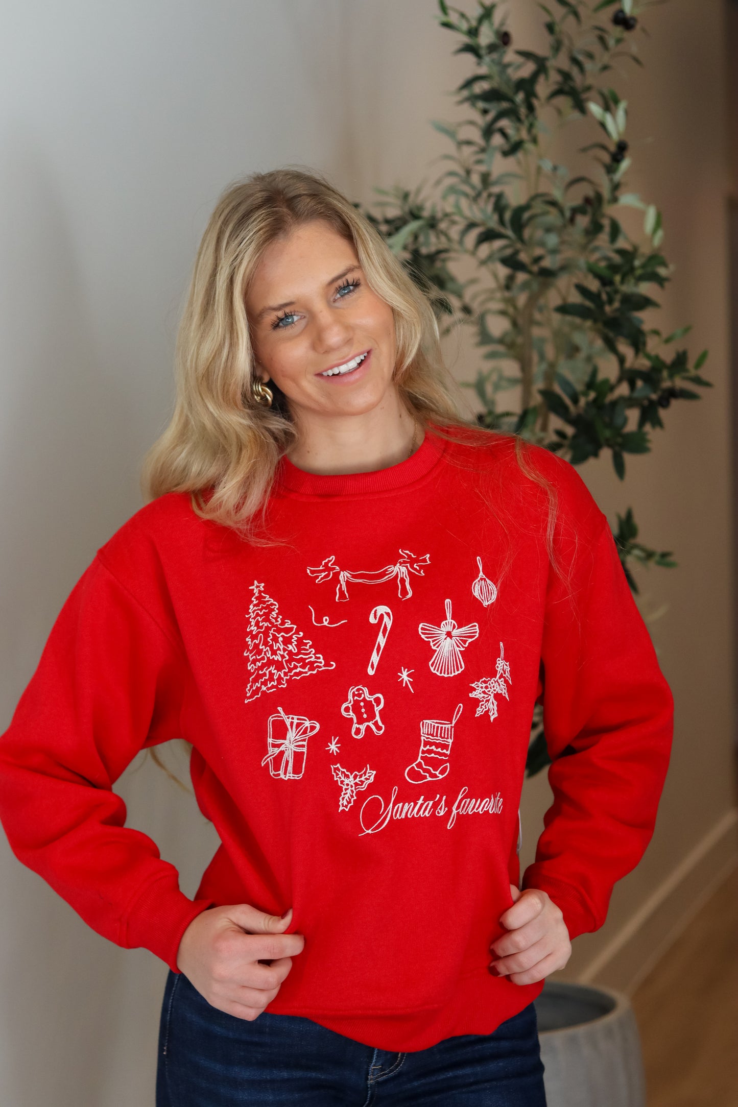 Christmas Spirit Embroidered Crewneck