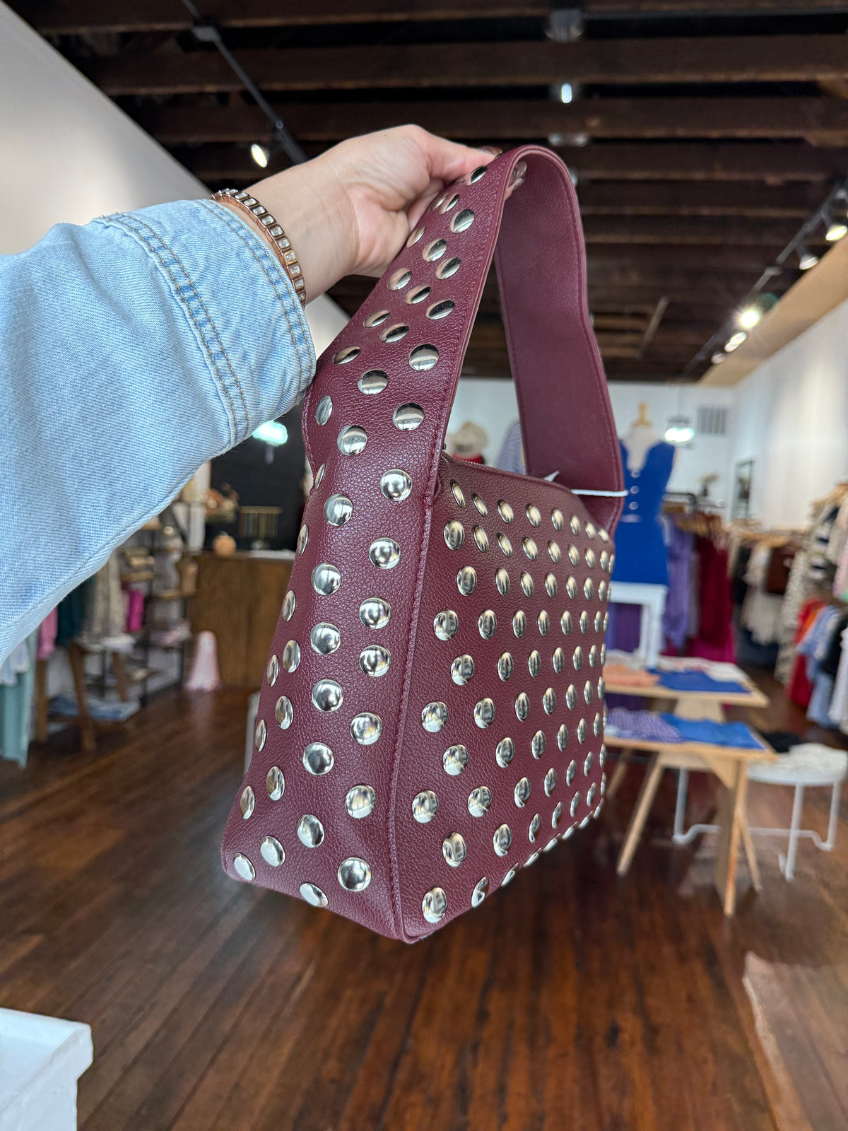 Studded Shoulder Bag