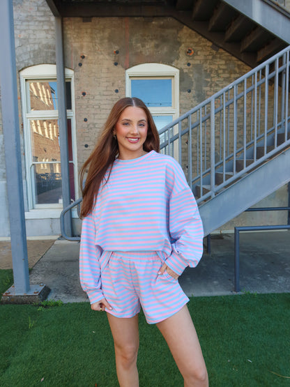Indie Striped Short Set