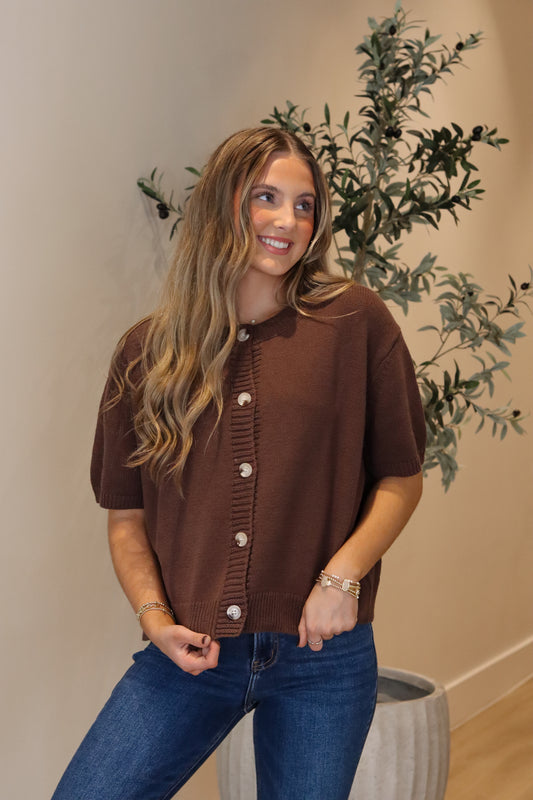 Teddy Short Sleeve Cardigan